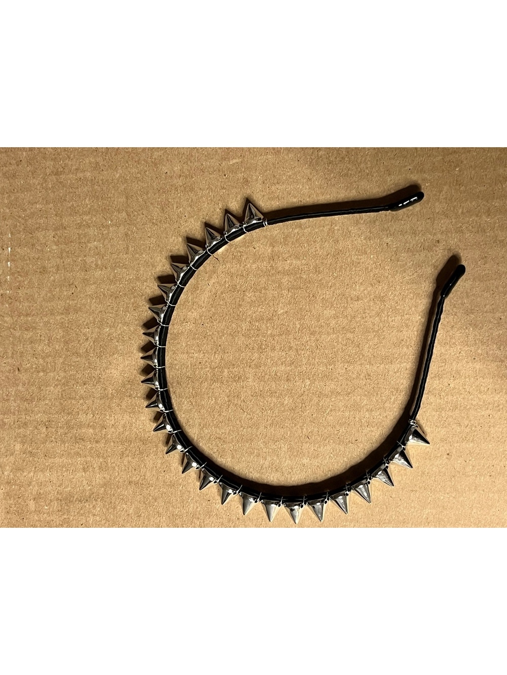 Edgy Silver Spike Studded Headband - Punk Rock Vibes!